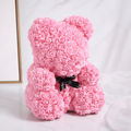 Luxury Rose Bear Teddy 25cm  – An Everlasting Symbol of Love, Handmade Artificial Foam Rose Gift for Valentine’s Day & Special Moments